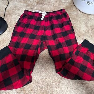 Red and Black Plaid Pajama Pants Hollister
